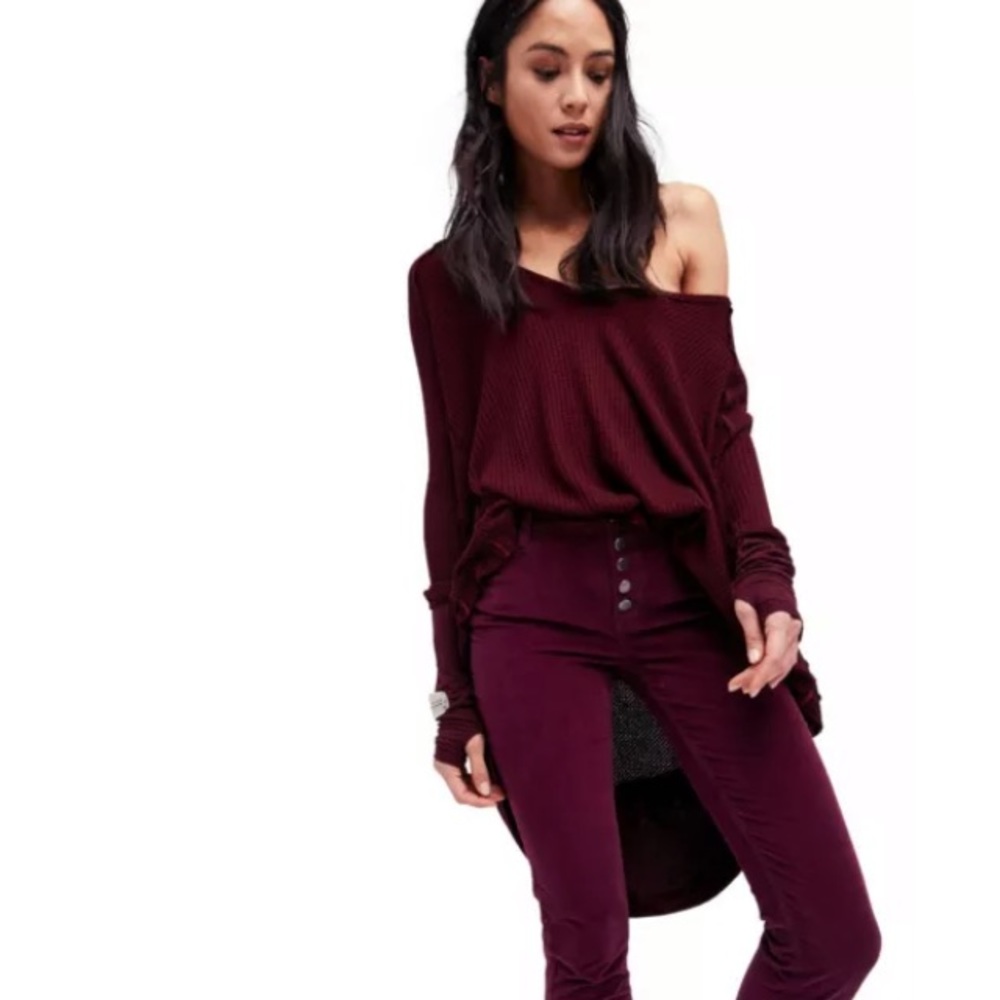 NWT Free People Laguna Long Sleeve Thermal Top L
